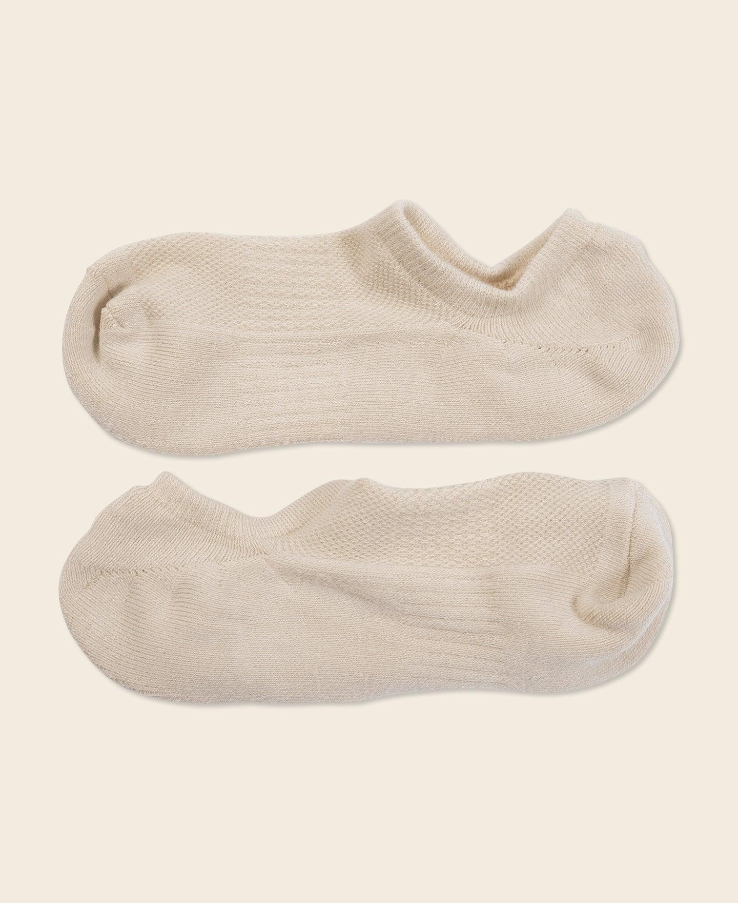 Colored Cotton No Show Socks - Navy Product Image