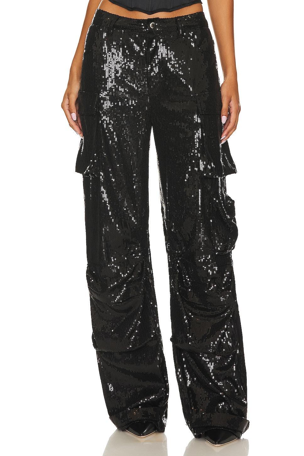 Steve Madden Duo Sequin Cargo Pants Product Image