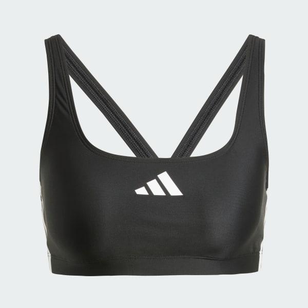 adidas 3-Stripes V-Back Bikini Black 10 Womens Product Image