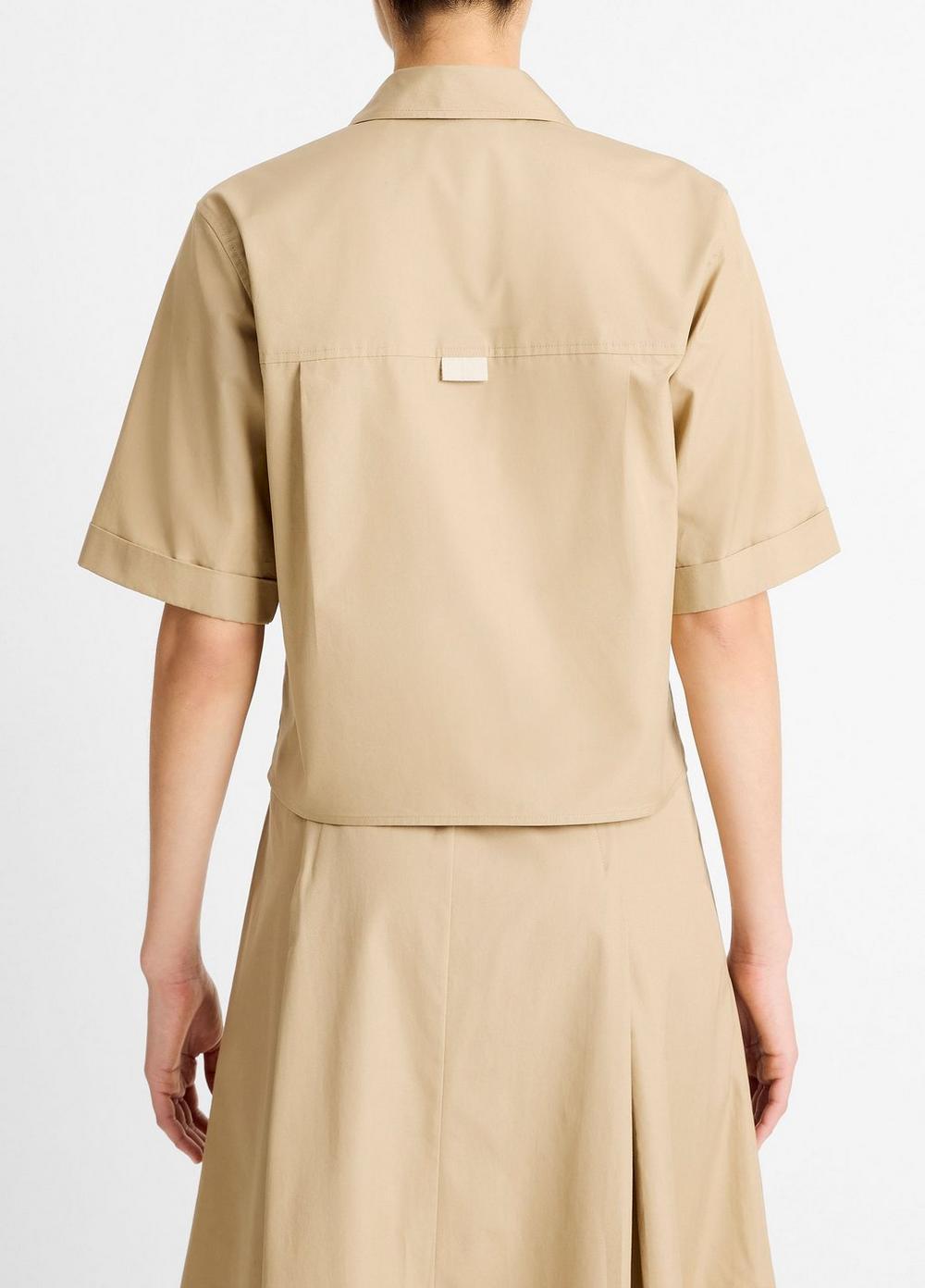 Canvas Tape Cotton Button-Front Shirt Product Image