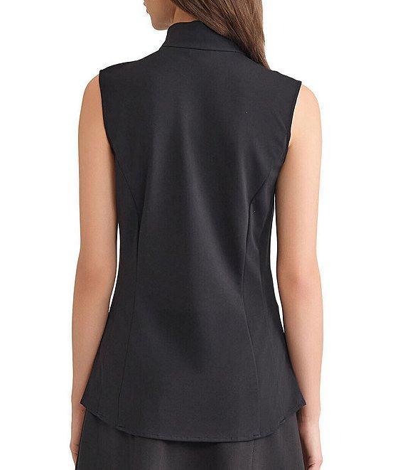 MISOOK High Funnel V-Neck Sleeveless Blouse Product Image
