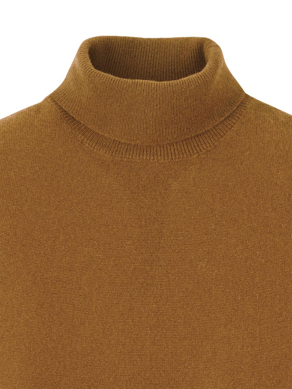 Cashmere Turtleneck Sweater - Burgundy Product Image