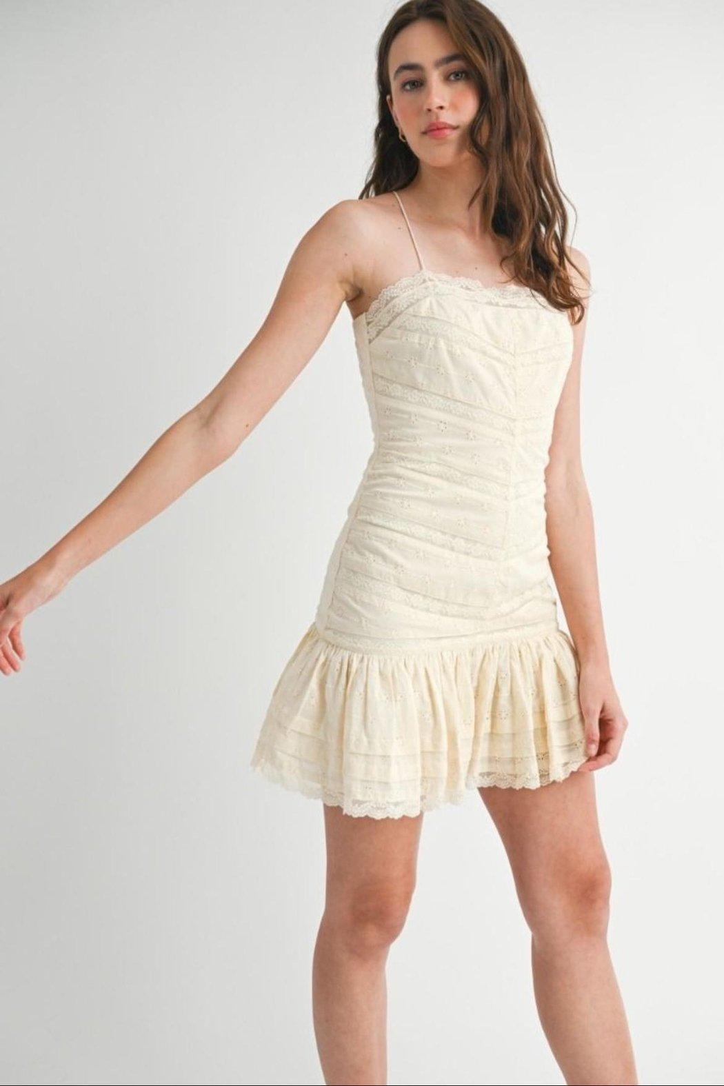 Eyelet Mini Dress Product Image