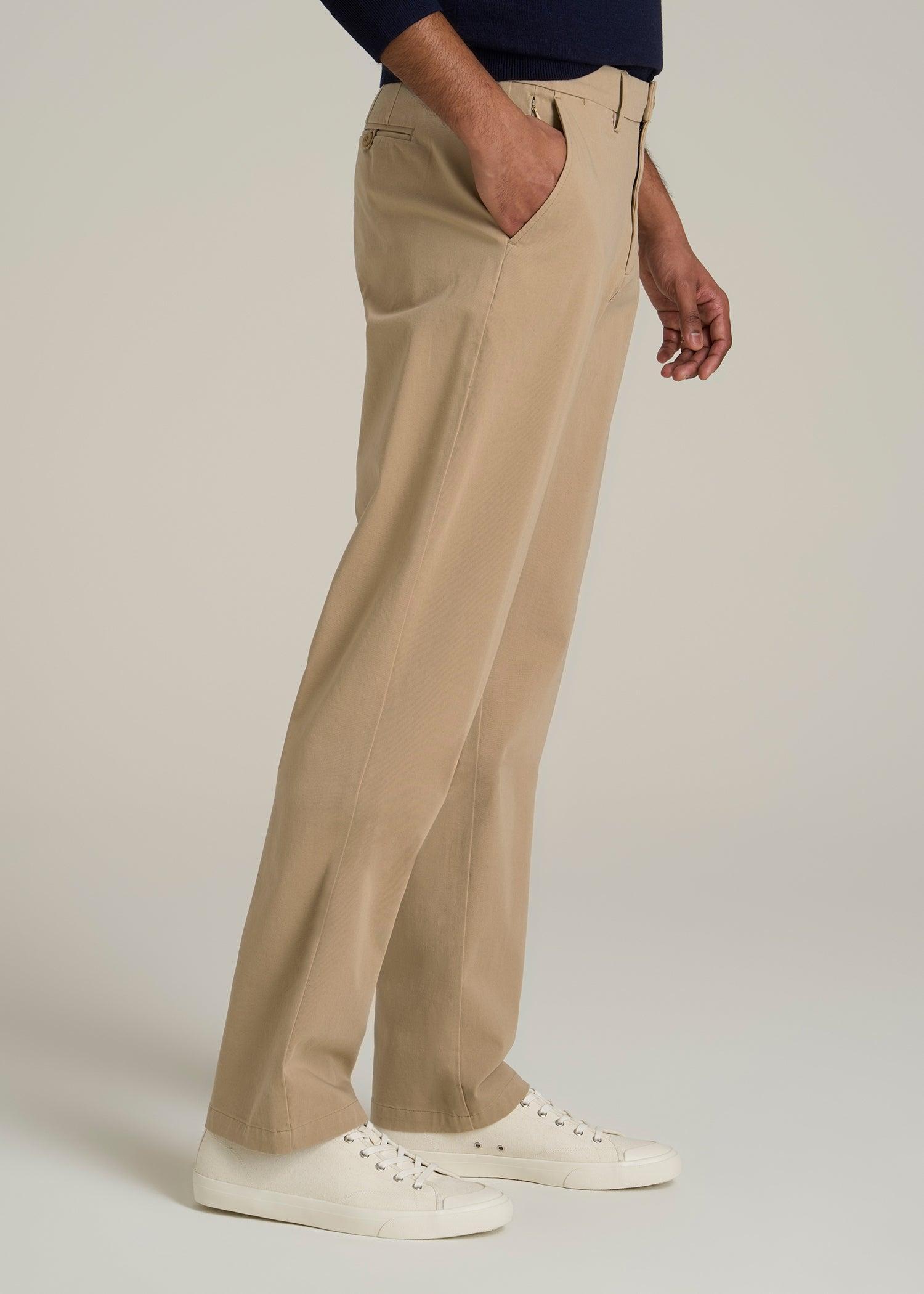 4 Way Stretch Commuter RELAXED Chino Pants for Tall Men in Hazelwood Product Image