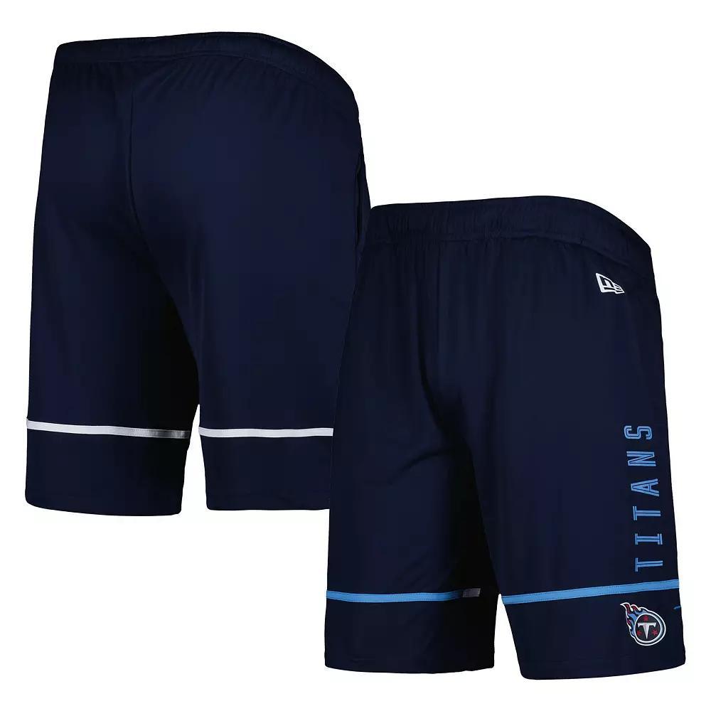 Men's New Era Navy Tennessee Titans Combine Authentic Rusher Training Shorts, Size: XL, Blue Product Image