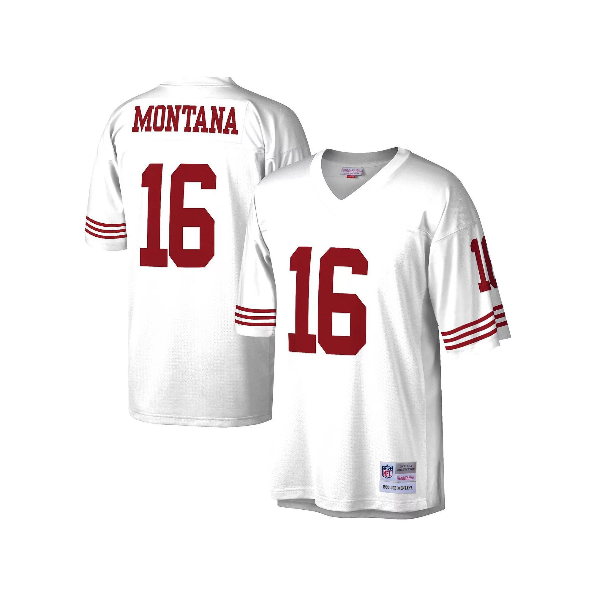 Men's Mitchell & Ness Joe Montana White San Francisco 49ers Legacy Replica Jersey, Size: 3XL Product Image