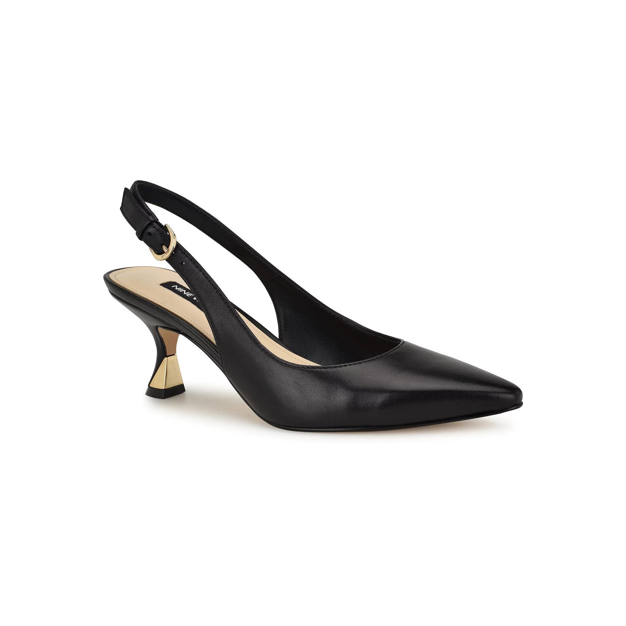 Nine West Jannit Womens Pointy Toe Slingback Dress Pumps Product Image