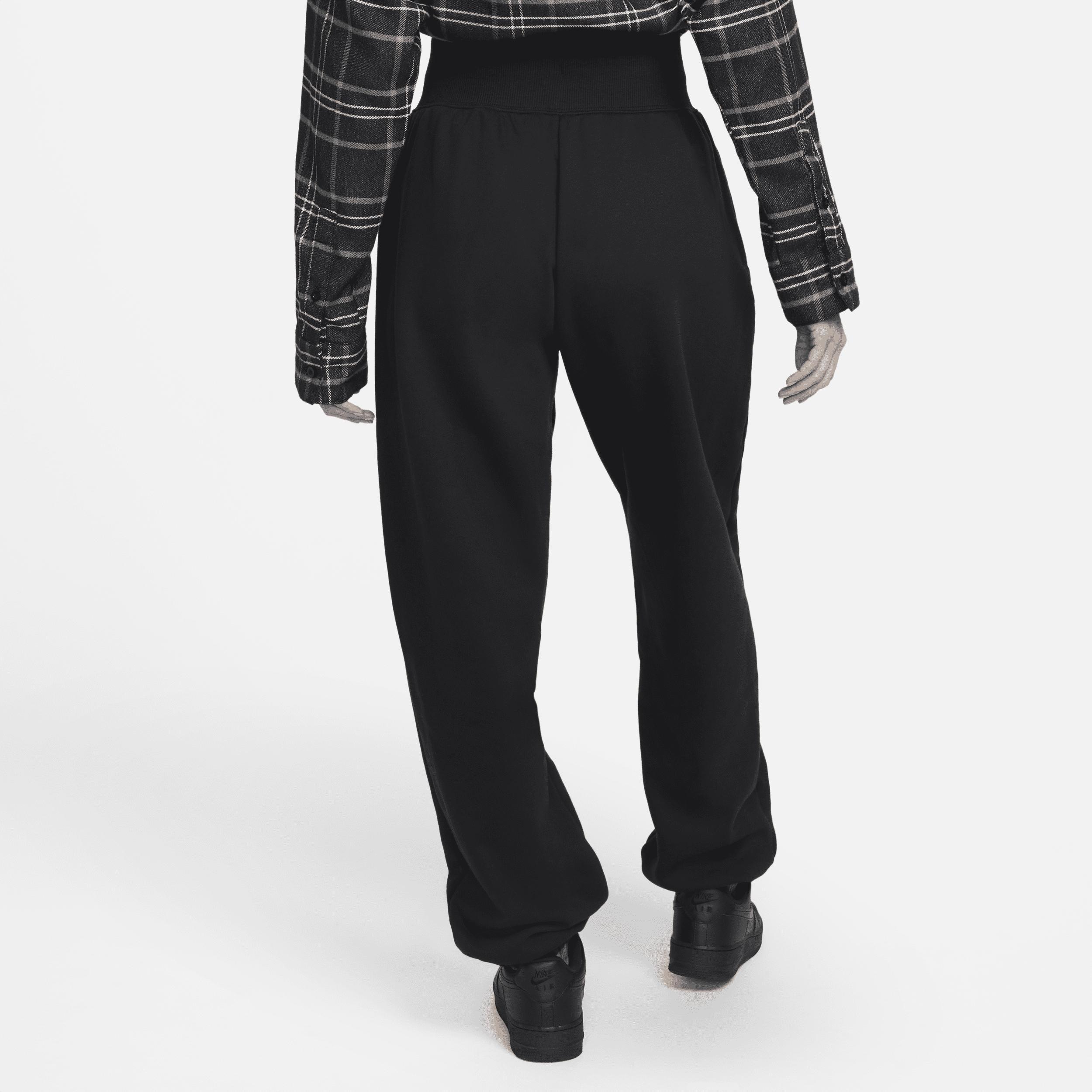 Nike Womens Style Fleece High Rise Pants - White/Black Product Image