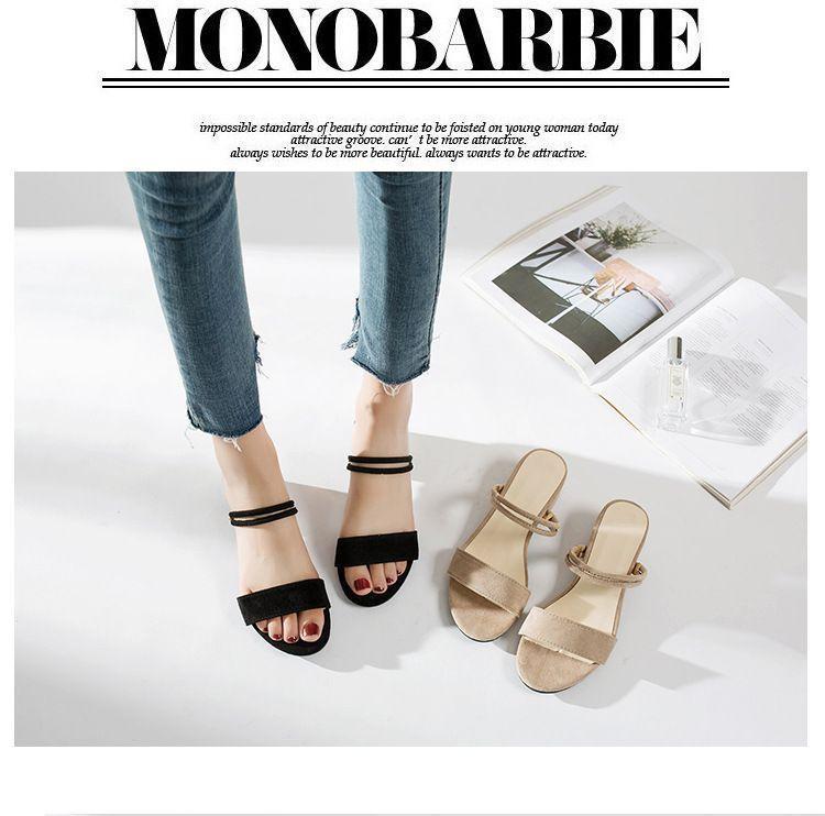 Block Heel Two-Way Sandals Product Image