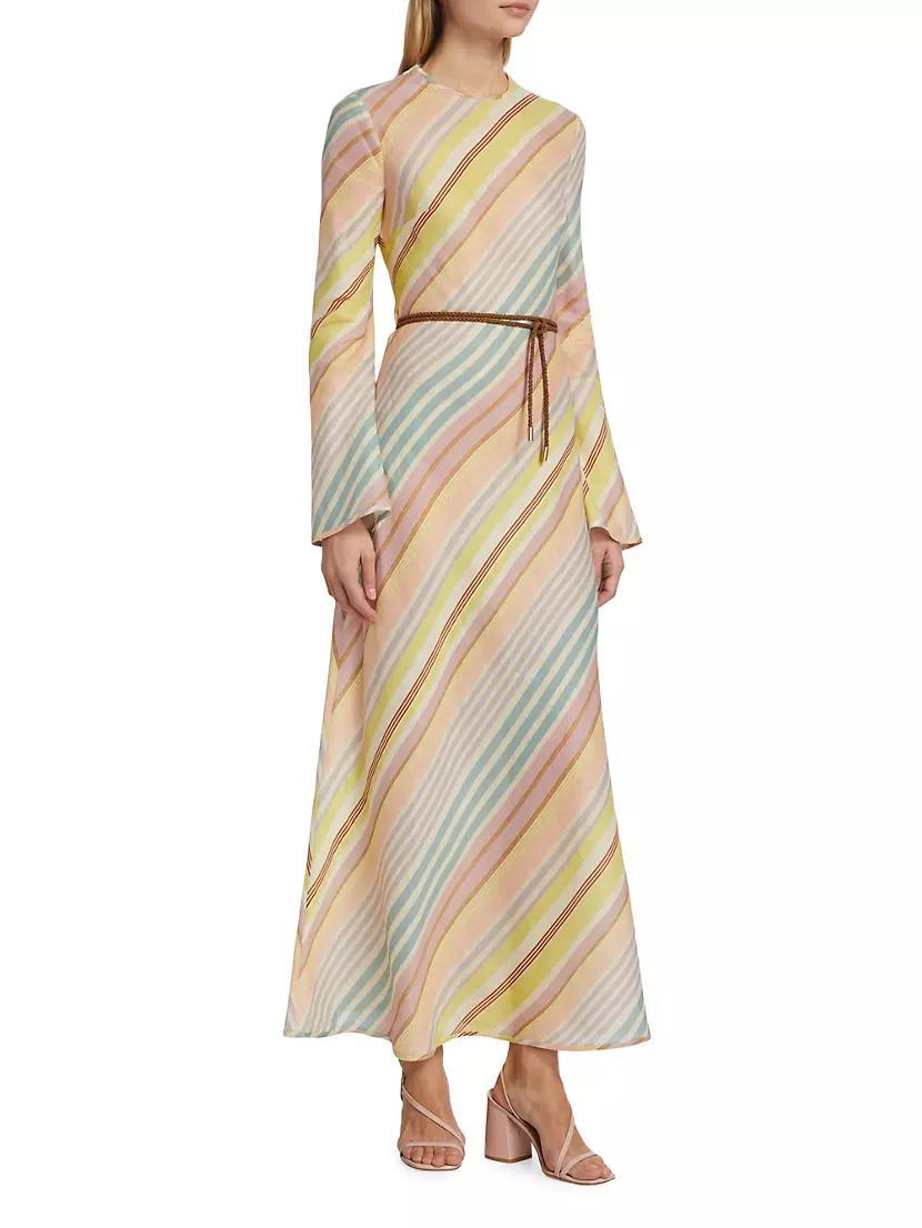 Halliday Striped Linen Maxi Dress Product Image