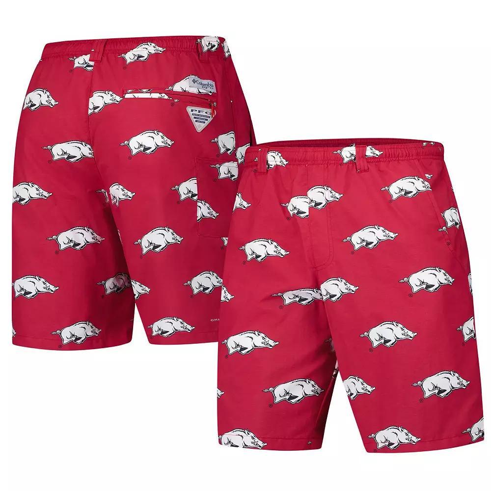 Men's Columbia Cardinal Arkansas Razorbacks PFG Backcast™ III Omni-Shade™ Shorts, Size: Large, Red Product Image
