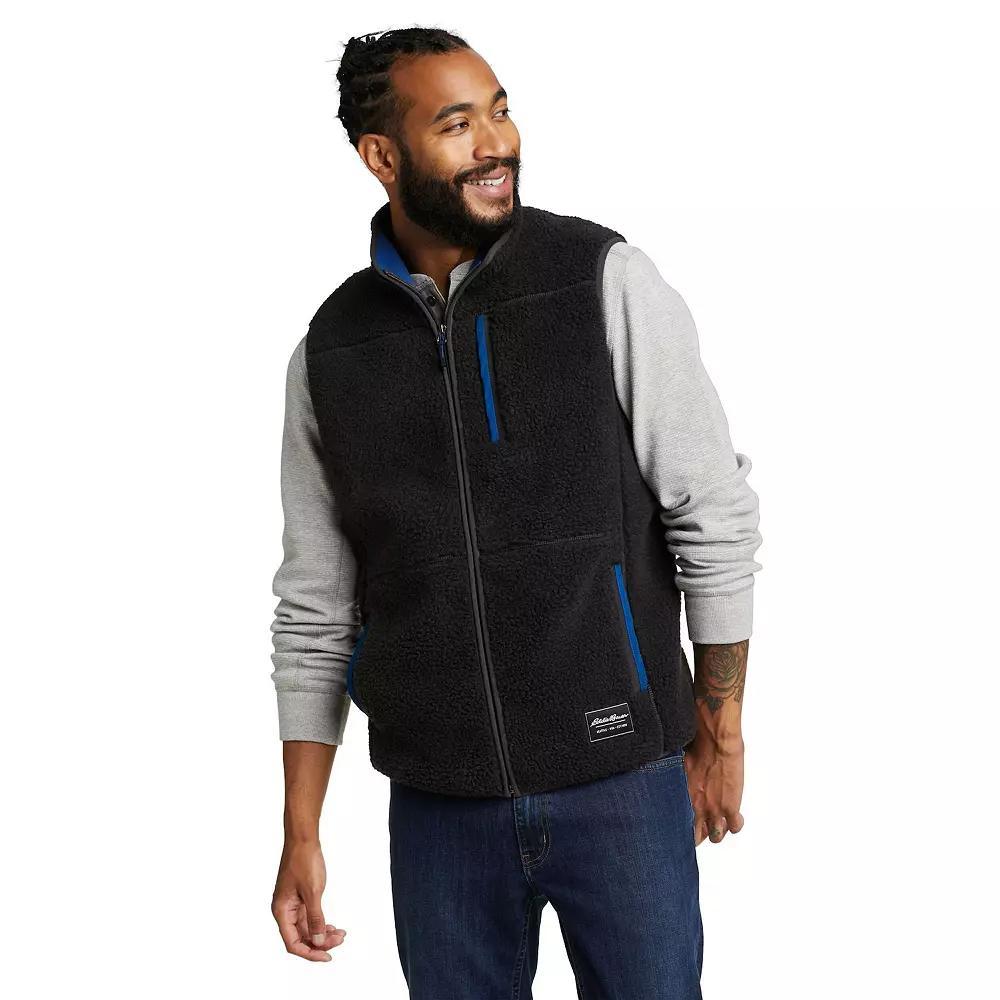 Men's Eddie Bauer Chilali Faux Shearling Fleece Vest, Size: Large, Oyster Product Image