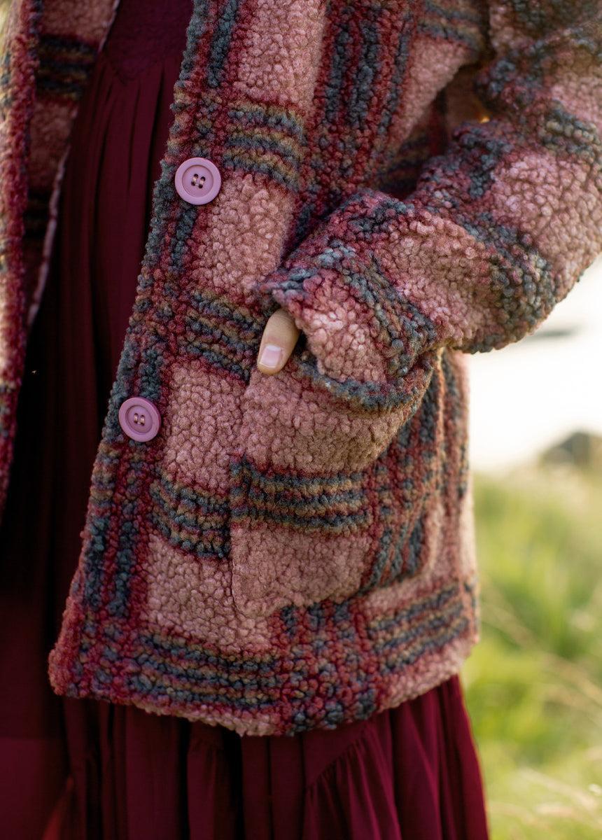 Gertrude Coat in Rose Plaid Girls Product Image