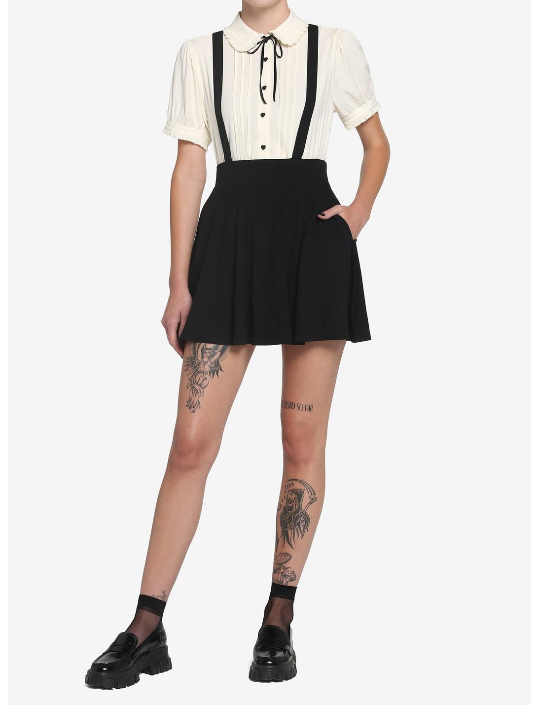 Black Suspender Circle Skirt Product Image