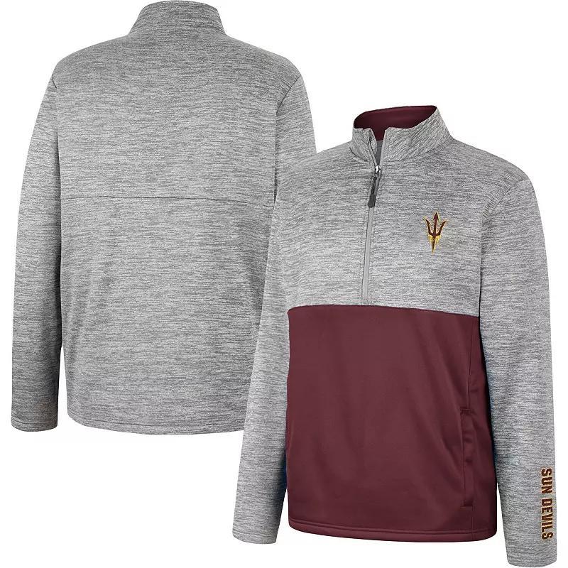 Men's Colosseum Gray Texas A&M Aggies John Half-Zip Jacket, Size: 2XL, Grey Product Image