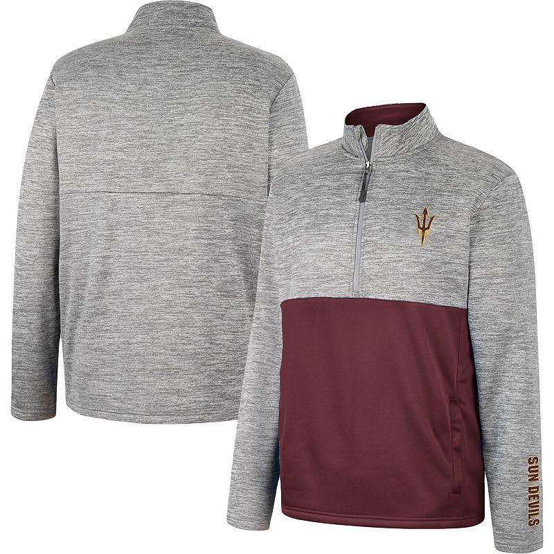 Men's Colosseum Gray Texas A&M Aggies John Half-Zip Jacket, Size: 2XL, Grey Product Image
