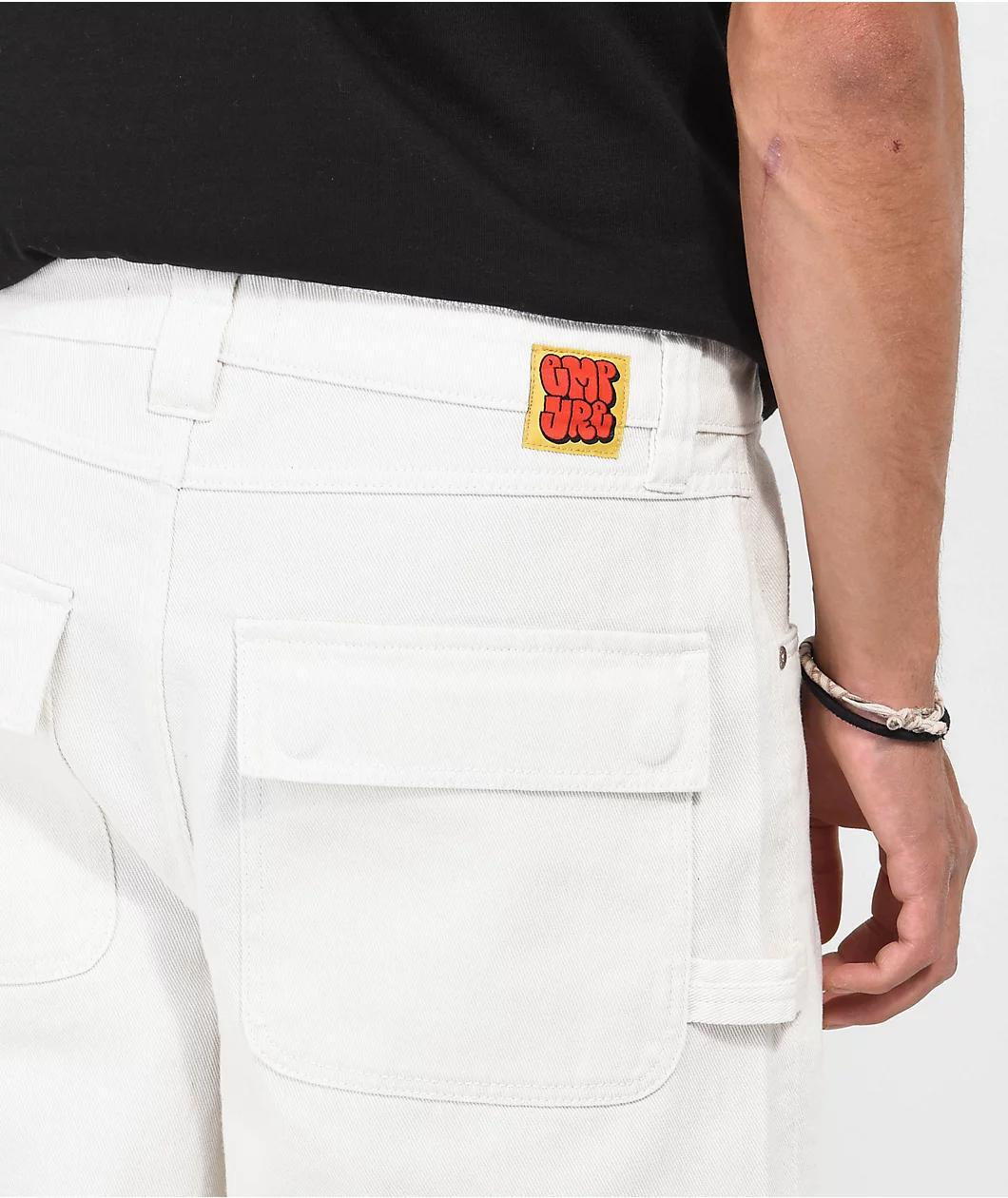 Empyre Skate Denim Cream Carpenter Pants Product Image