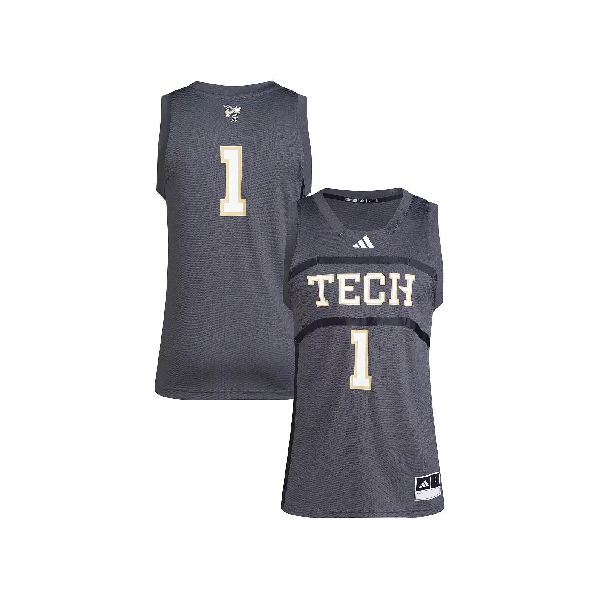 Men's adidas #1 Gray Georgia Tech Yellow Jackets Replica Swingman Jersey, Size: Large, Nc2 Grey Product Image