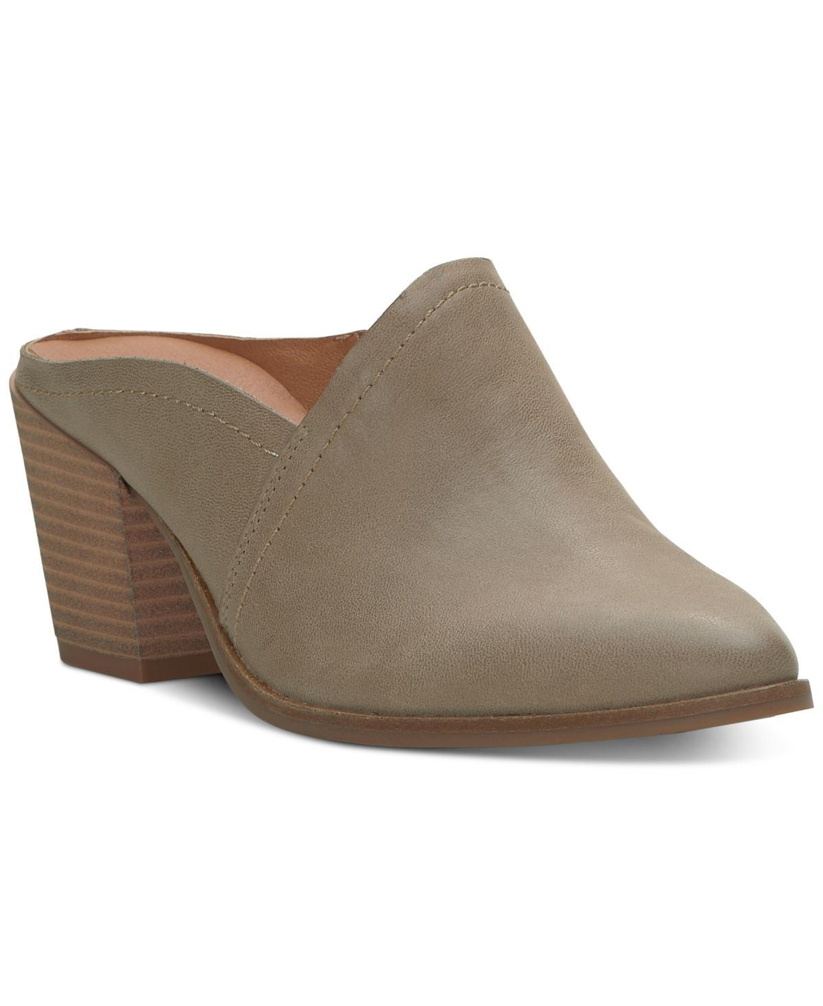 Lucky Brand Bryanna Leather Block Heel Mules Product Image