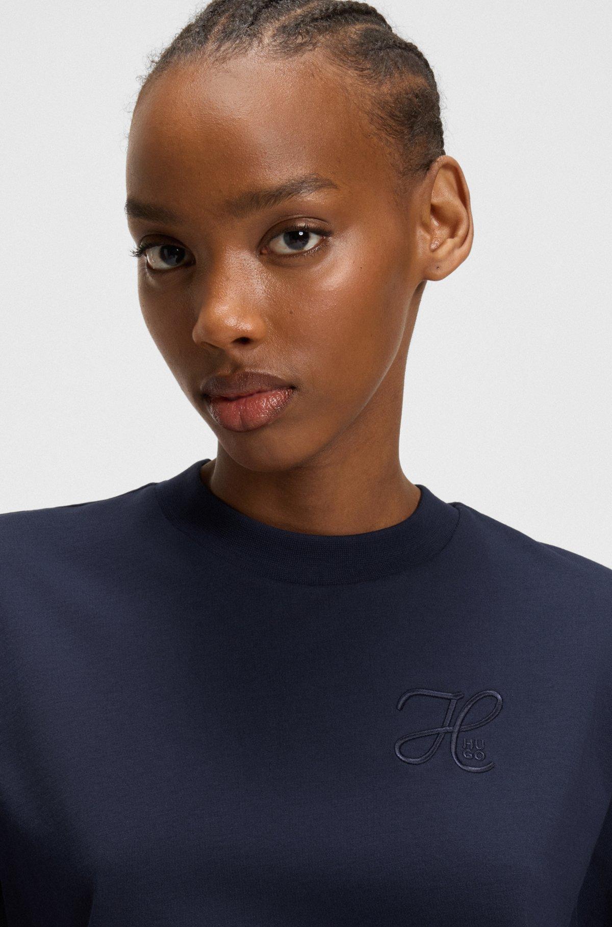 Theory Bron Cotton Polo in Baby Blue Product Image