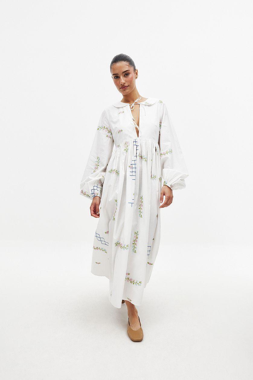 Embroidery Maxi Dress Product Image
