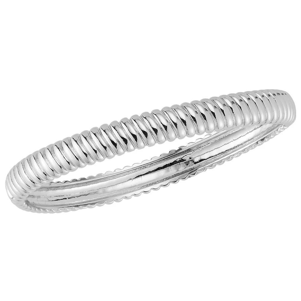 WINX 8mm S-Shape Bangle Bracelet, Women's, Size: 7.5", Silver Tone Product Image