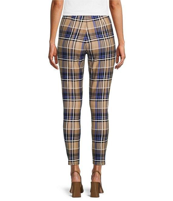 Slim Factor by Investments Ponte Knit Tannin Plaid No Waist Leggings Product Image