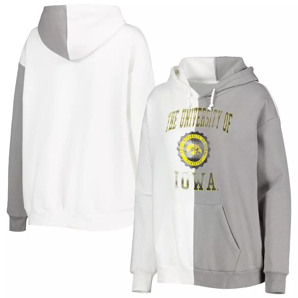 Women's Gameday Couture Gray/White Iowa Hawkeyes Split Pullover Hoodie, Size: Small Product Image