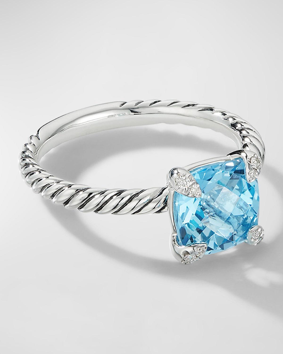 David Yurman Chatelaine Ring with Amethyst and Diamonds Product Image