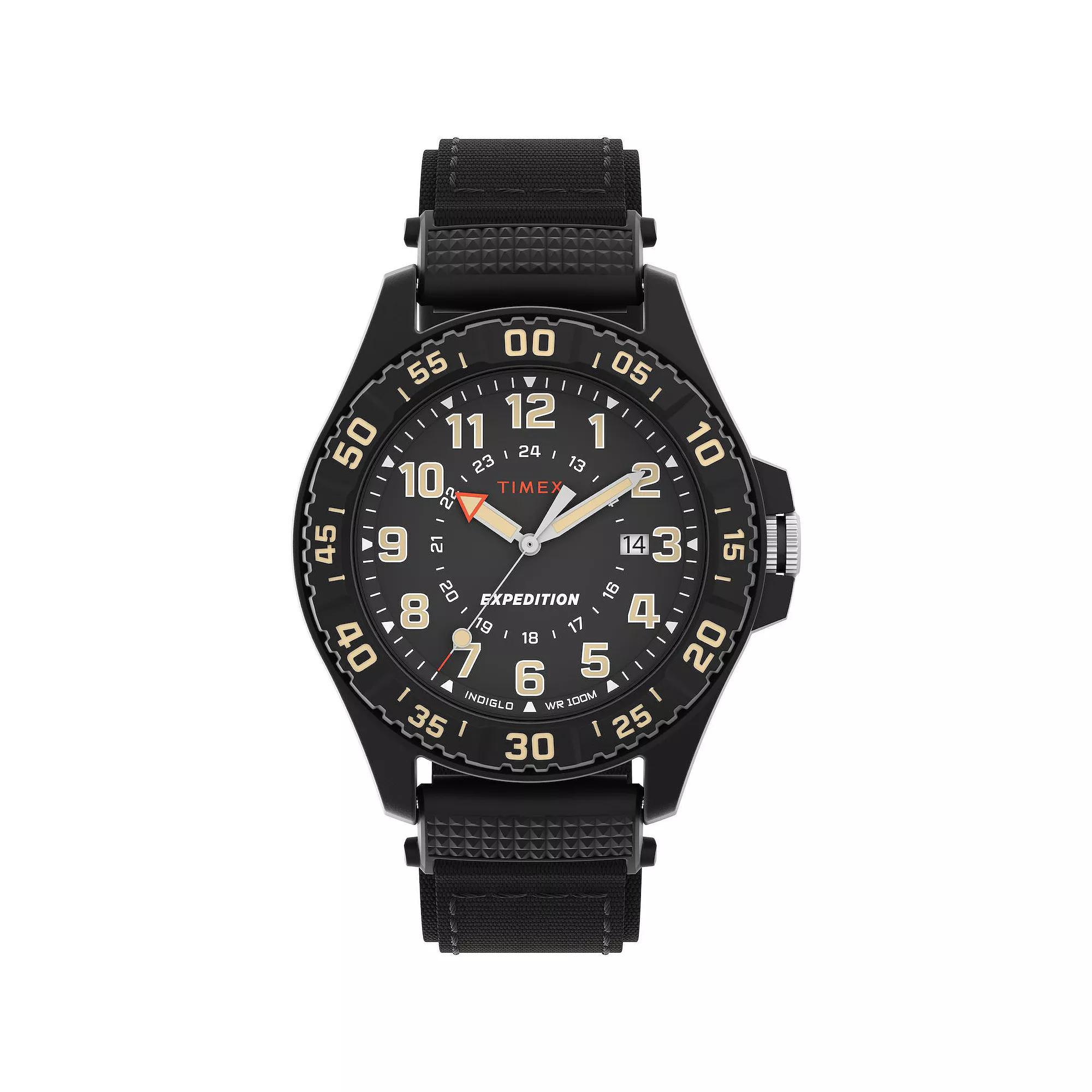 Timex® Men's Expedition Acadia Fabric Strap Watch - TW4B26300JT, Size: 42MM, Black Product Image
