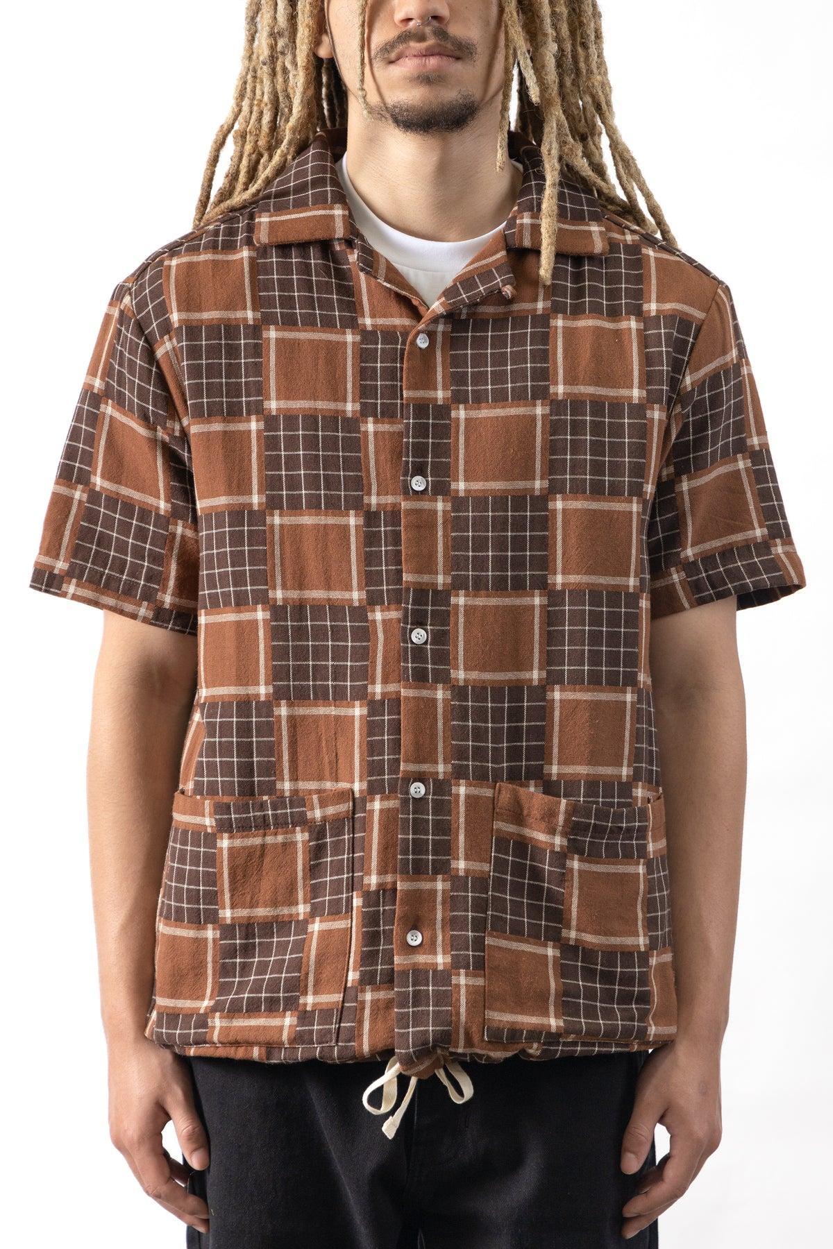 Blacksmith - Check Weave Resort Shirt - Brown Product Image