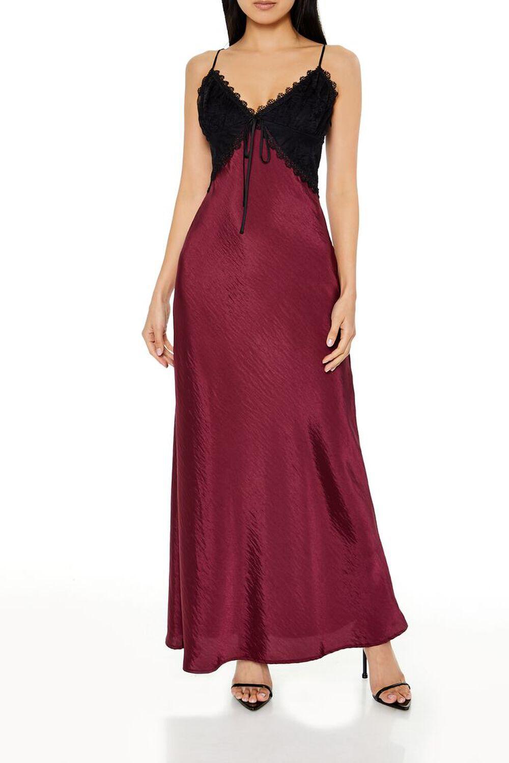 Two-Tone Maxi Slip Dress | Forever 21 Product Image