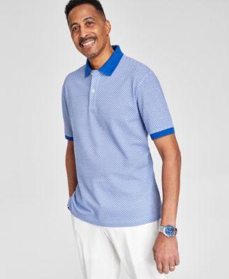Club Room Mens Geometric Short-Sleeve Polo Shirt, Created for Macys Product Image