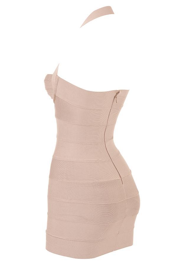 Maliha Latte Bandage Mini Dress Product Image