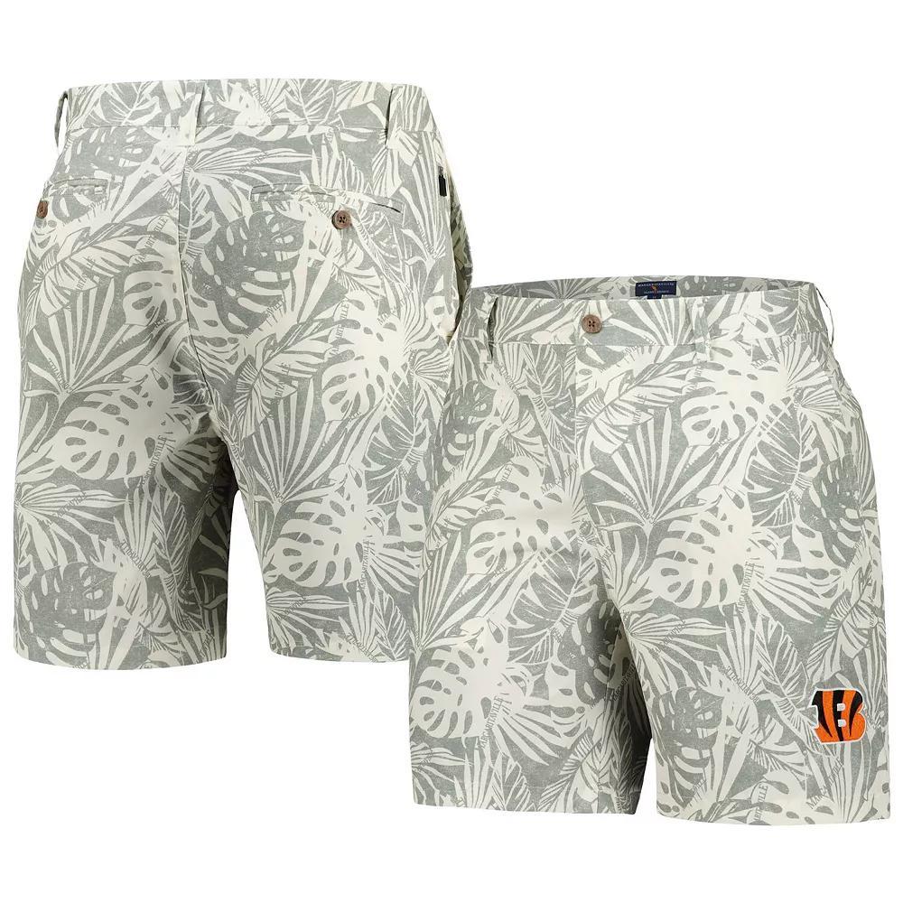 Men's Margaritaville Gray Cincinnati Bengals Sandwashed Monstera Print Amphib Shorts, Size: 36, Grey Product Image