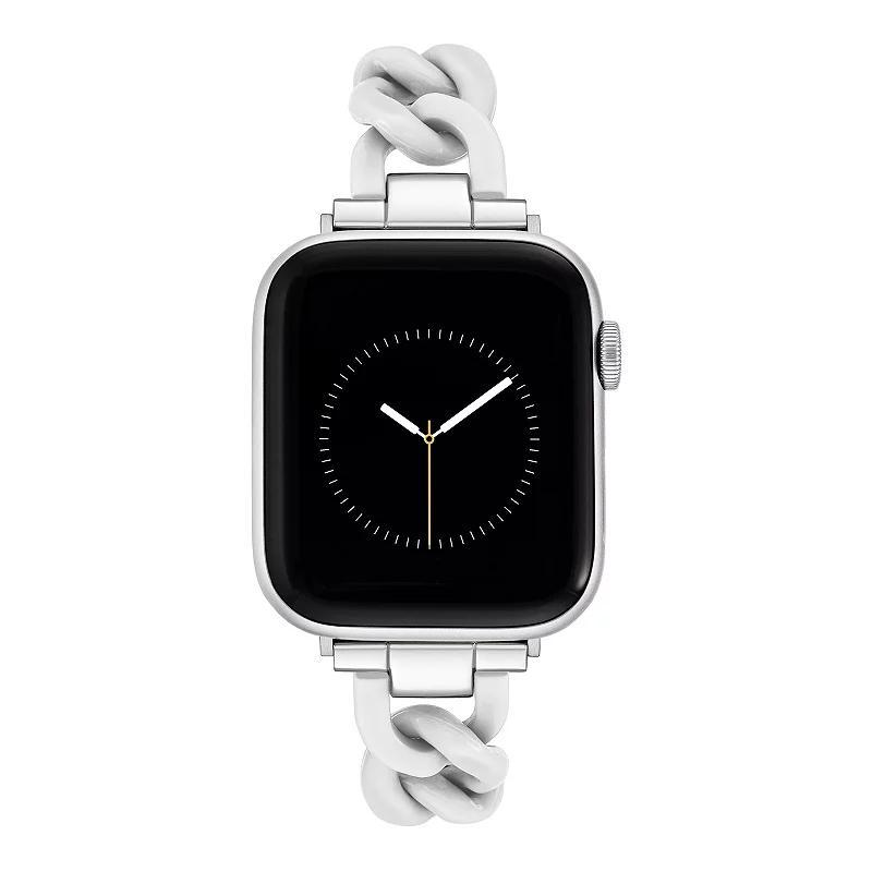 Nine West Women's Plastic Chain Link Bracelet designed for Apple Watch®, Size: Small, Pink Product Image