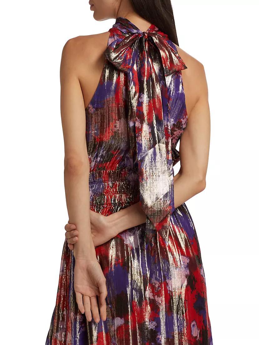 Ainsley Floral Halter Maxi Dress Product Image