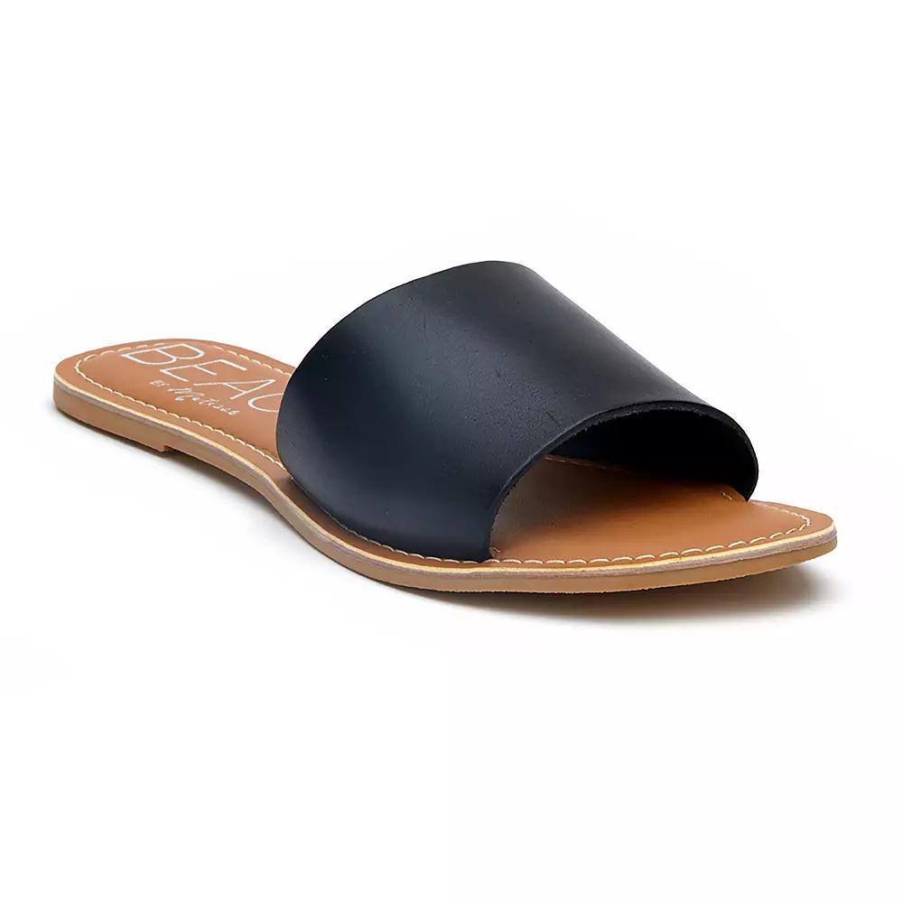 Beach by Matisse Cabana Women's Leather Slide Sandals, Size: 5, Black Product Image