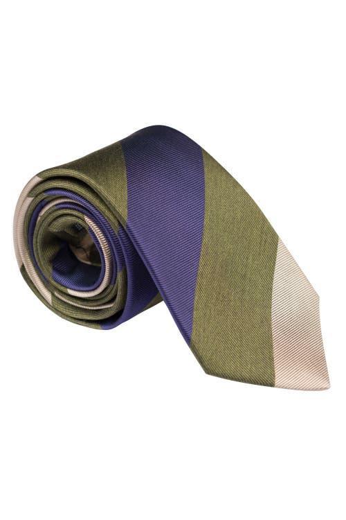 Elizabetta La Vigna - Extra Long Printed Silk Tie for Men in Navy at Nordstrom Product Image