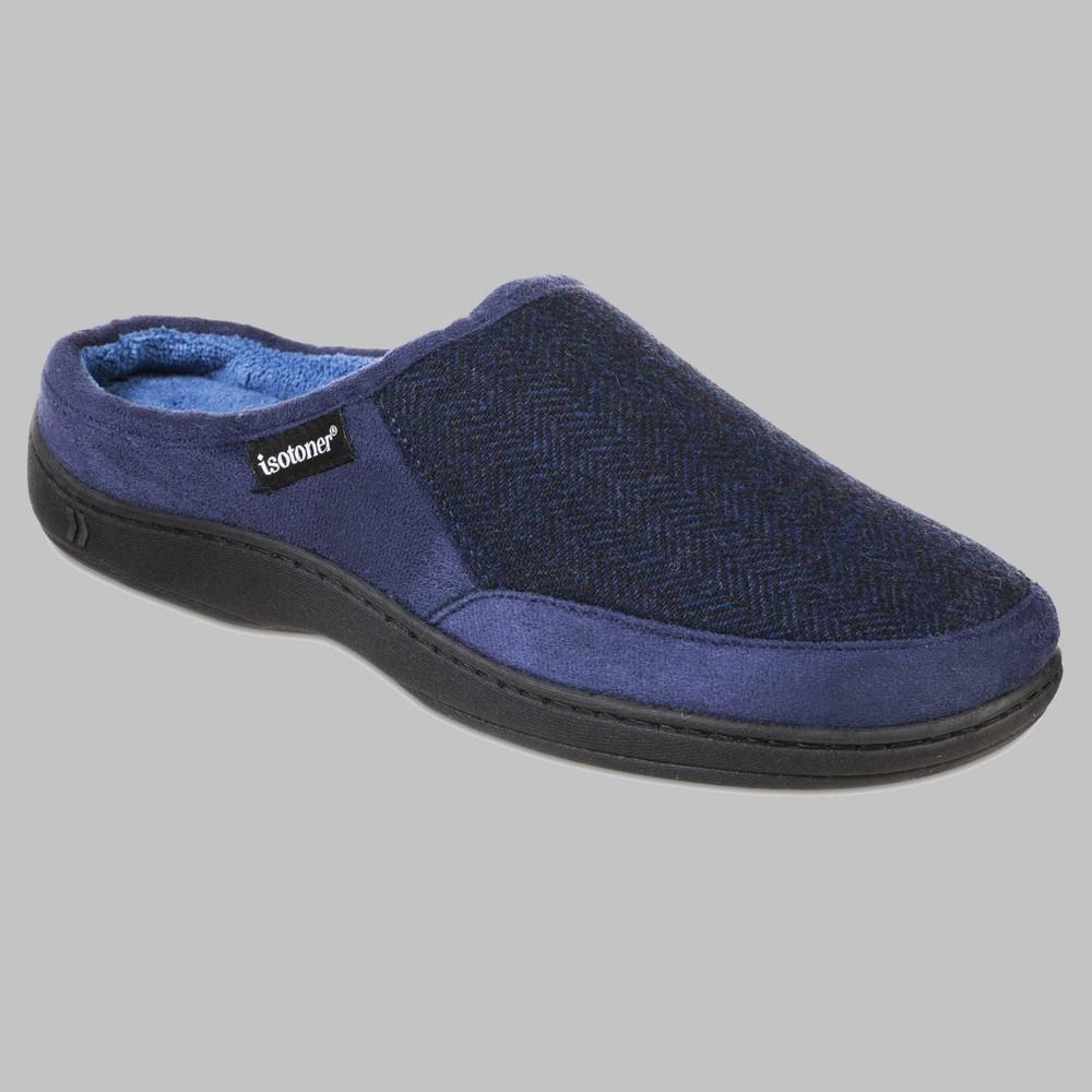 Isotoner Men's Logan Hoodback Slippers - Black M Product Image