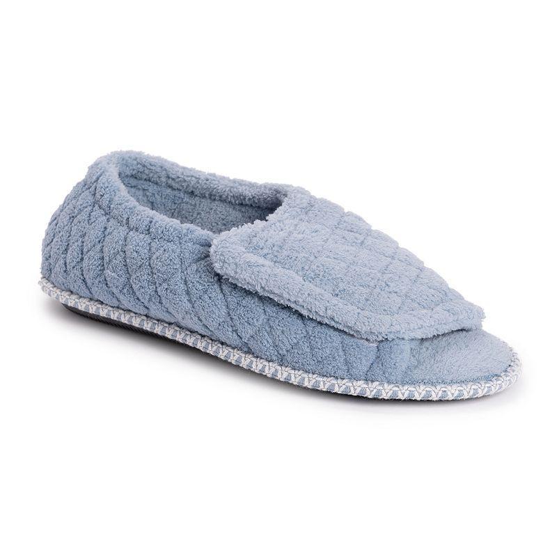 MUK LUKS Womens Peep-Toe Slippers Purple Product Image