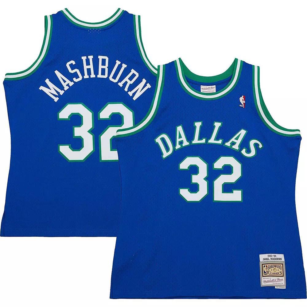 Men's Mitchell & Ness Jamal Mashburn Royal Dallas Mavericks Hardwood Classics Swingman Jersey, Size: Small, Blue Product Image