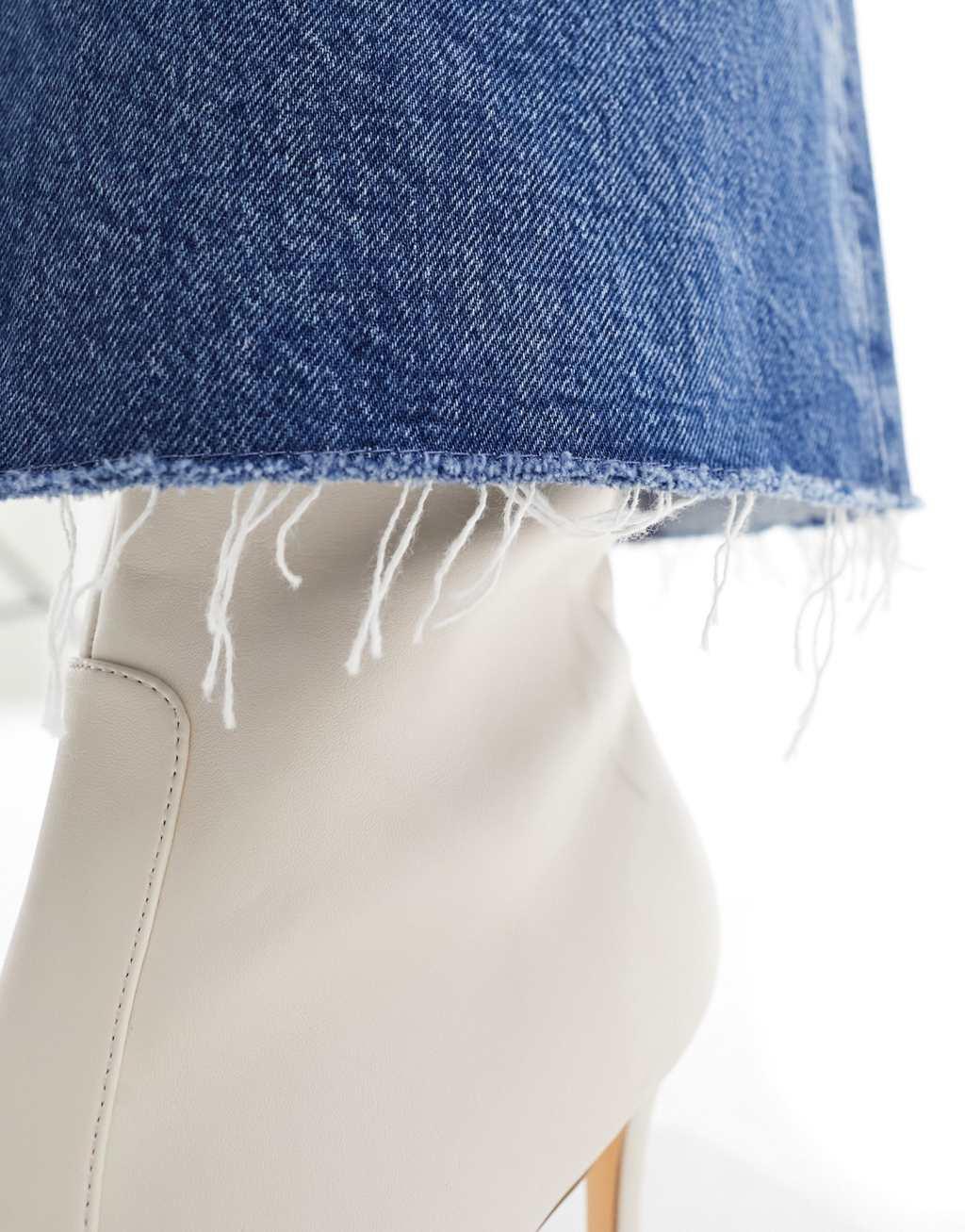 & Other Stories denim midaxi skirt with split in mid blue ASOS exclusive Product Image