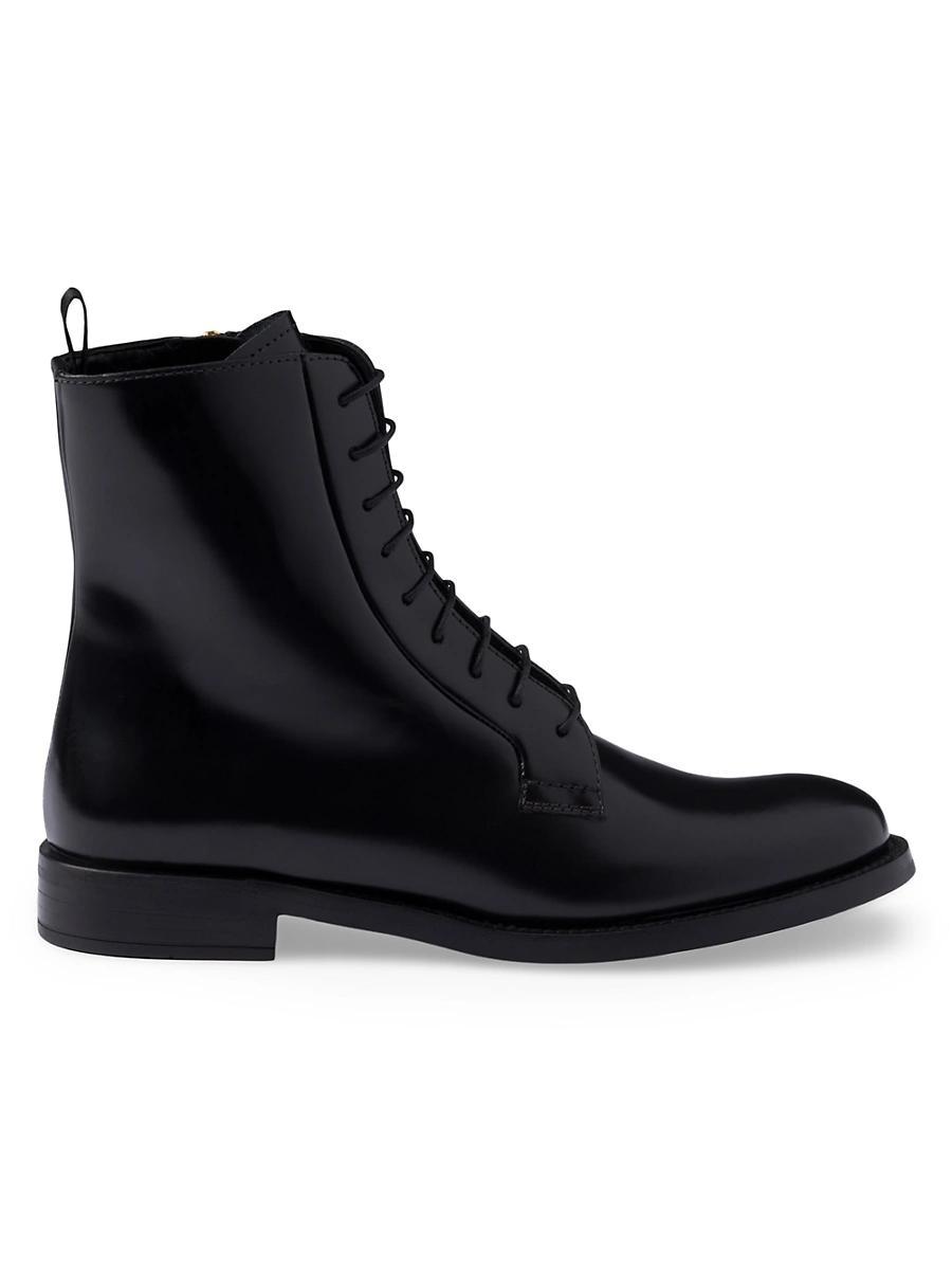 Prada Womens Brushed Leather Ankle Boots Product Image