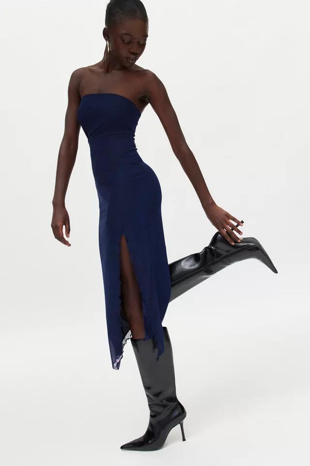 UO Samara Mesh Strapless Midi Dress Product Image