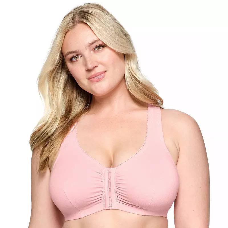 Plus Size Glamorise Full-Figure Complete Comfort Wire-free Cotton T-Back Bra 1908, Women's, Size: 40 Dd/Ddd, Cafe Product Image