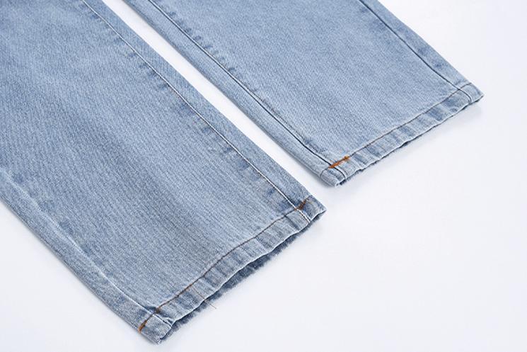 RT No. 3390 BLUE STRAIGHT DENIM JEANS Product Image