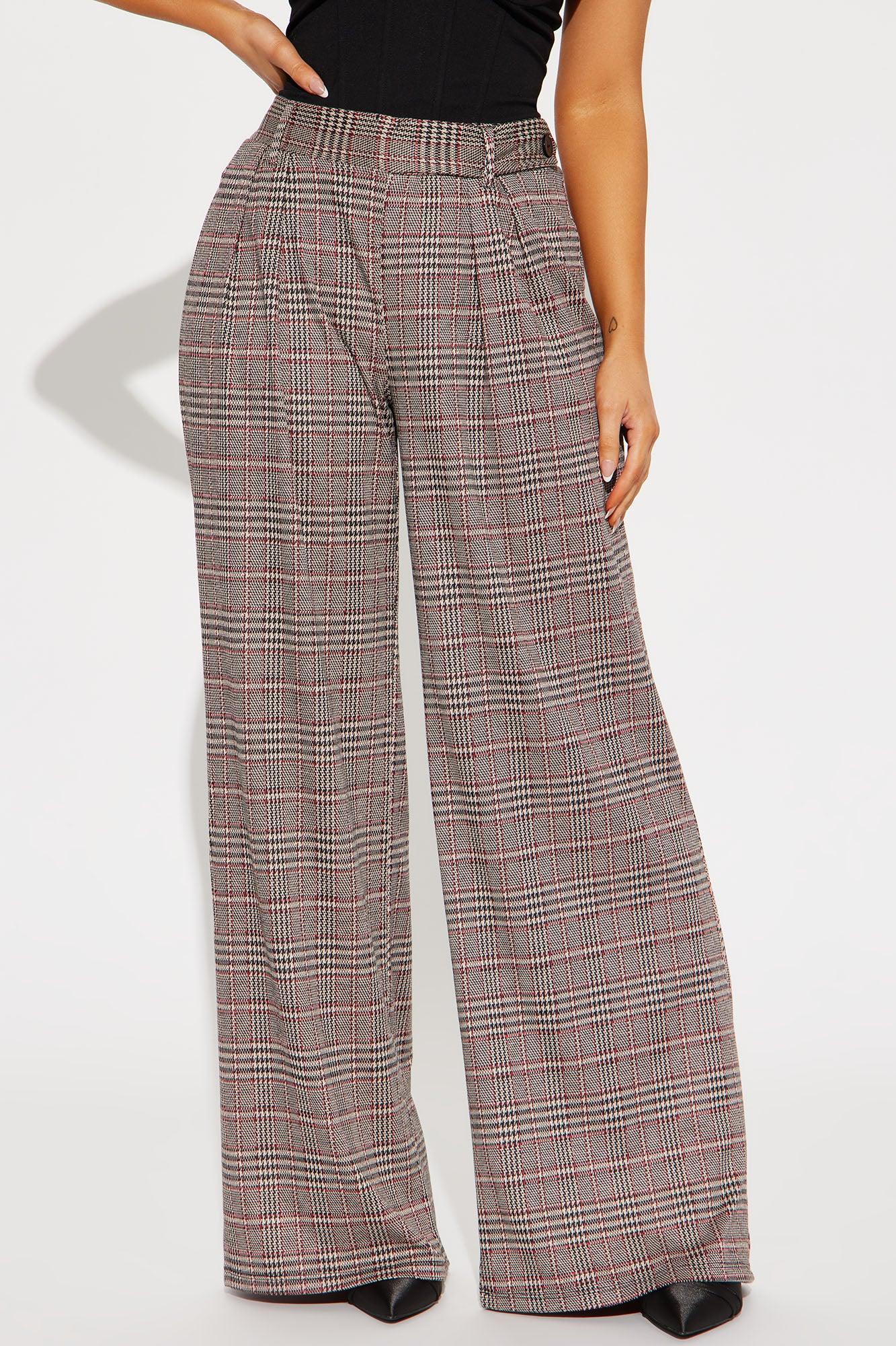 Trieste Houndstooth Trouser - Red Product Image