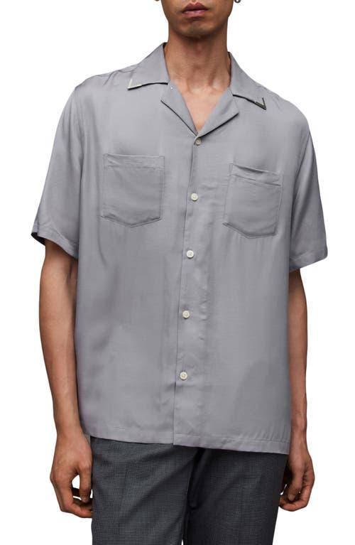 AllSaints Runaway Short Sleeve Shirt (Jet ) Men's Clothing Product Image