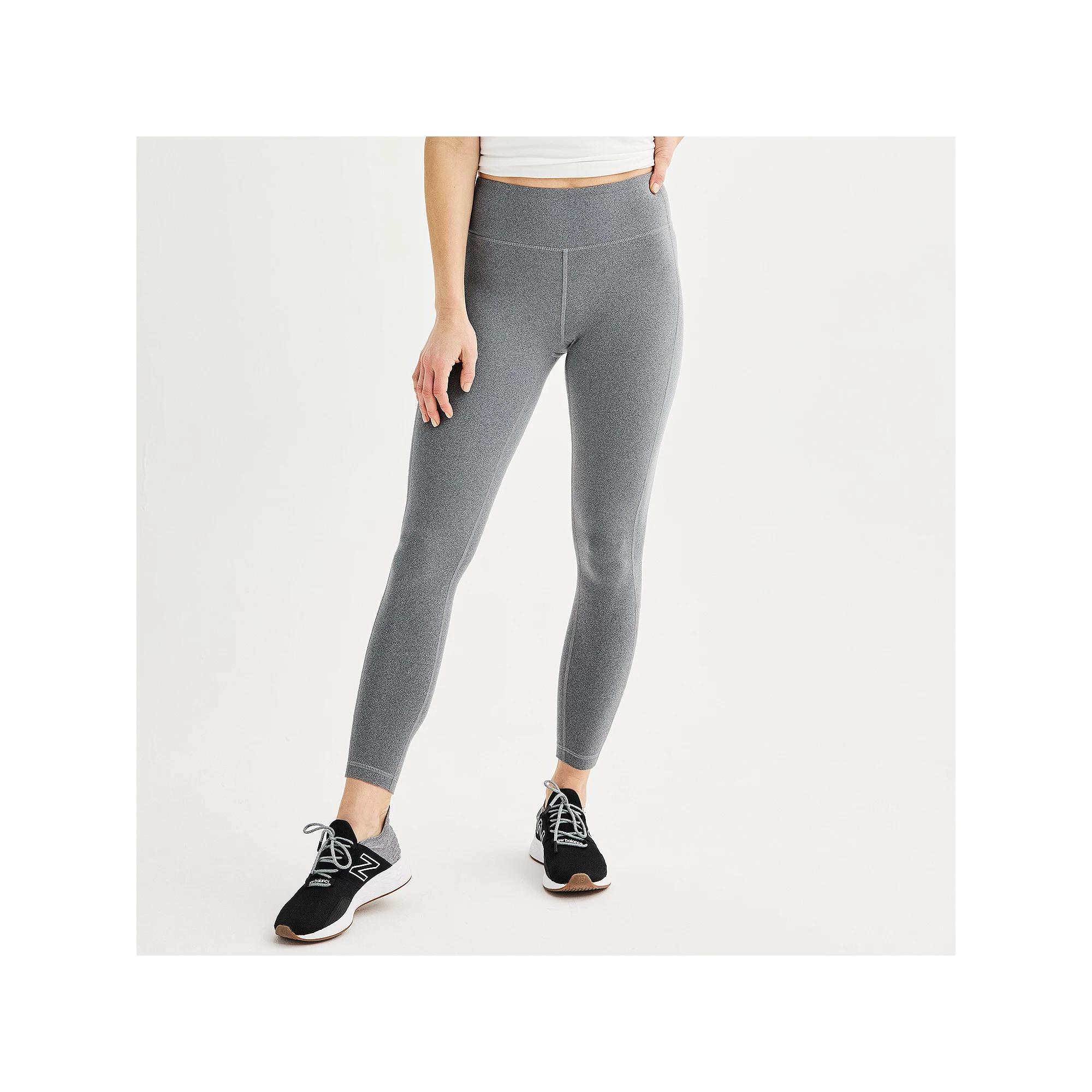 Petite Tek Gear® Essential Soft 7/8 Leggings, Women's, Size: XL Petite, Grey Product Image